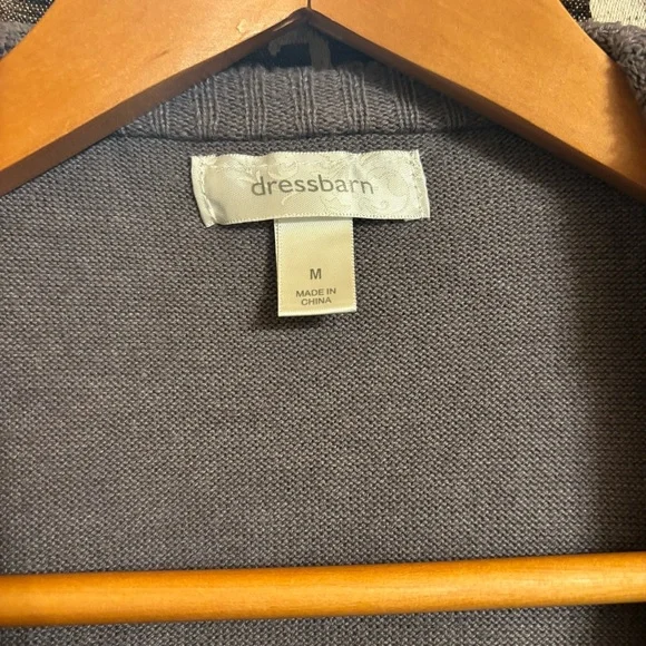 Dressbarn Gray Ruffle Vest Size Medium, Cotton Blend - Picture 4 of 12